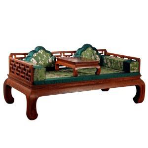 전통보료 오색모빌 왕실 등받이 좌식 예단 베개 붉은 궁중