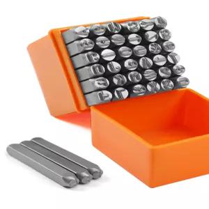 알파벳 스틸 스탬프 금속 각인 도장 스탬핑 도구 36자 크롬 도금