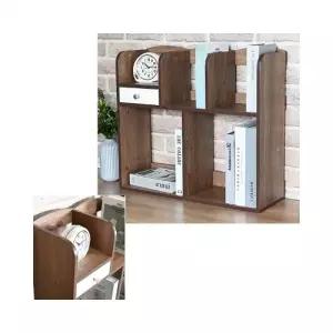 ( )루미나D 책상 선반 2단 위 책꽂이 낮은 나무 사무실 책장 엔틱