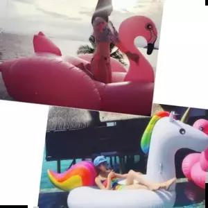 야외용품 샤인빈 사계절 물놀이 초대형튜브 유니콘/플라밍고