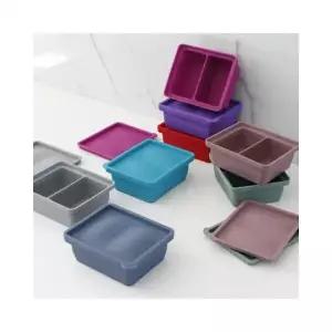 루미나D 정리 2구 실리콘 용기 냉동 냉장 반찬 소분 도시락통