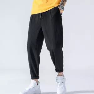 [룽스]베이직 스타일 롤업 밴딩 배기 일자 청바지 바지 7부