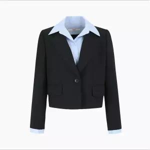 [롯데백화점]SOUP 원 버튼 셔츠 탈부착 크롭 재킷 SB3TJM5