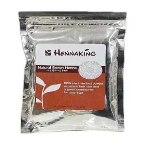 헤나킹 염색약 네추럴 브라운 + 휴대용 물티슈 선물(AD)