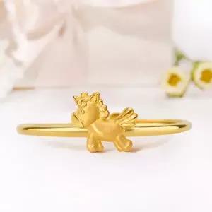 [뽀르띠] 순금 24K 7.5g 말띠 유니콘 뱅글 돌팔찌