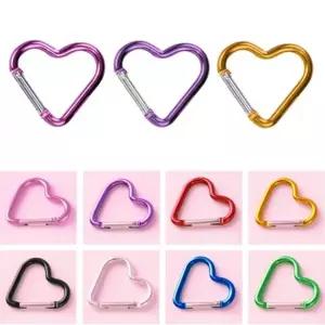 하트 카라 비너   에어팟 키링 등산 낚시 캠핑 카라 쇠 고리 열쇠 케이스 알루미늄