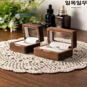 예물반지케이스 돌반지 프로포즈반지 나무 박스 싱글 보관함 벚꽃 링