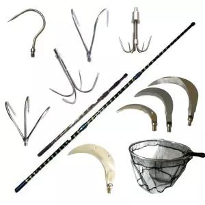 선박 낚시 랜딩 장비 문어 오징어 후크 갸프 갈고리 스텐봉 해루봉 뜰채 수초 제거기