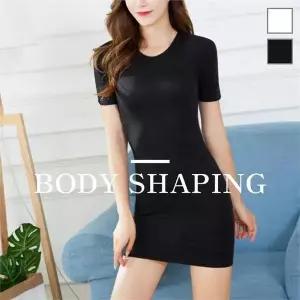 [오노마] ONM 여성 바디라인 웨딩촬영 파티룩 반팔 원피스 쉐이퍼 (S8828172)