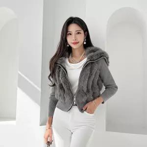 금찌 웨이퍼 집업 니트 가디건 JK6645