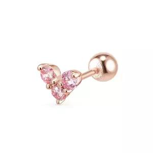 [도로시] 14k 트루 러브 랩 다이아몬드 피어싱_핑크