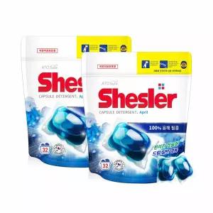 [아토세이프]쉬슬러 캡슐 세탁세제 에이프릴 32개입 2개