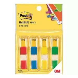 3M 포스트잇플래그 683M-4 44x12mm 20매입x4색) 점착 수업 필기