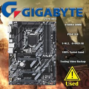 중고 기가바이트 GA-Z370 HD3 마더보드, LGA1151 DDR4 지지대 i3 8100 I7