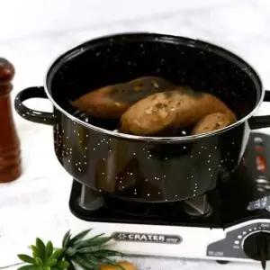 고구마 직화구이 28cm 냄비바닥 구멍 파이어홀 냄비 (WFK8UJX)