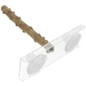 휴대용 새 발판 스탠드 흡착식 소형 새용 앵무새  카나리아 애완동워터 발톱 갈이 막대 등반봉