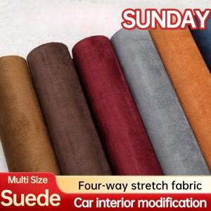 자동차 인테리어 호환 용 프리미엄 스웨이드 패브릭 수리 자체 접착 랩 스트레치 필름 벨벳 천 실내 장식품