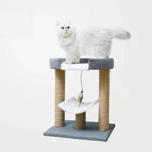 고양이 원목 2단 캣타워 고양이원목그네 놀이터 침대 둥지