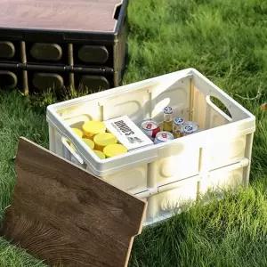 블랙폴딩박스 30L수납박스 캠핑접이식상자 블랙 수납함 (WFKDAQF)