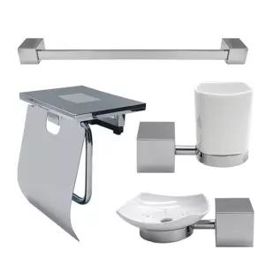 SW750 욕실 악세사리 4품세트 휴지걸이 수건수건걸이 비누받침대 다용도 인테리어 고급 소세트