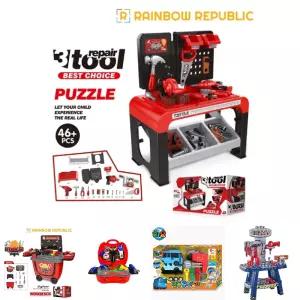 공구놀이 테이블세트 46pcs/어린이날/선물/장난감/소꿉놀이/역할놀이/유치원/완구/남아/직업놀이/공구박스