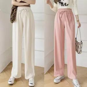 시원한 소재 여성 여름 필수 골지 밴딩 편한 팬츠