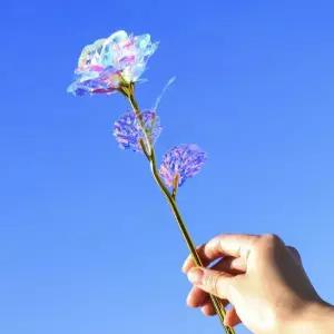 홀로그램 크리스탈 장미 꽃 어버이날 스승의날 선물 카네이션 [기념일 조화 만들기 로