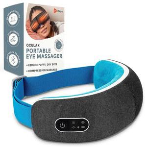 열과 진동이 포함된 LifePro 휴대용 눈 마사지기 - 블루투스 음악으로 와 건조한 눈가 충전식 온열 편두통 마스크를 줄이는 데 도움이 되는 압박 마사지용 Oculax 4 진정 모드