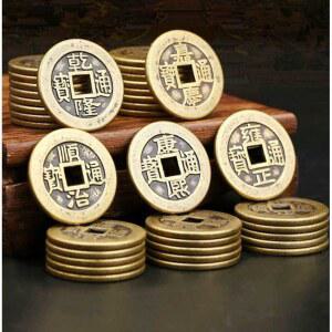 옛날돈 건륭통보 엽전 복숭아 청나라 청동 외국 골동품 등급 고대 조롱박 순수