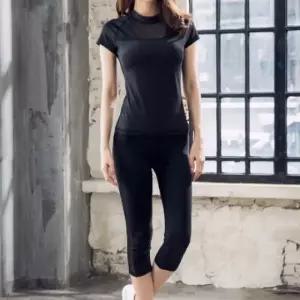 고품질 반팔티 8부 여성 여자래쉬가드 요가레깅스 포인 (WFKMOMH)