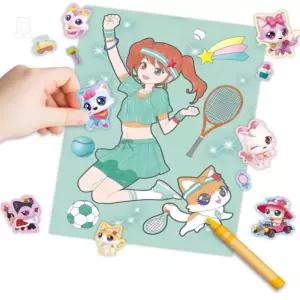 스토어-지유 위시캣 캐릭터 컬러링 기록 다이어리 초등학생다이어리