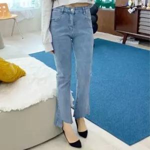 언발청바지 청바지 연청바지 스판청바지 세미부츠컷 WD44C55