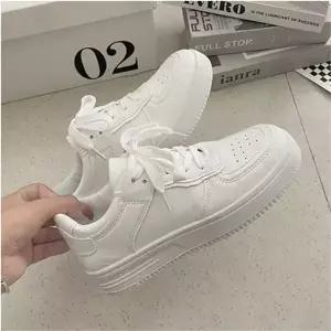 여자 992UDE07 키높이 무지 로우 운동화 스니커즈 화이트