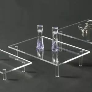 아크릴 상품진열대 사각 소품테이블 중형소품진열대 전시대 소품받침대 아크릴받침대 상품전시대