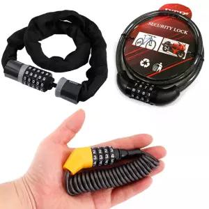 자전거 자물쇠 열쇠 와이어 번호키 체인 잠금장치 오토바이 도난방지 케이블락 관절락 전동 킥보드