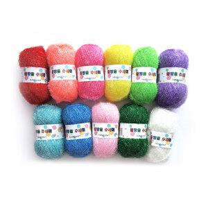 아크릴 웰빙 반짝이 수세미 털실 수세미실 뜨개실