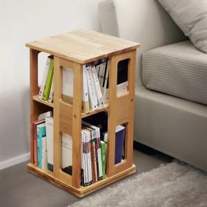 우드로하우스 원목회전책장 2단 협탁겸용