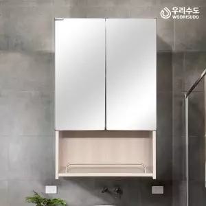 우리수도 전면거울 500Ⅹ800장 오픈누드장 욕실장 화장실장 욕실수납장