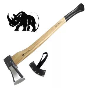 리노(Rhino) 캠핑용 싱글웨지 헤드 히코리우드 장작도끼 800mm(2kg)