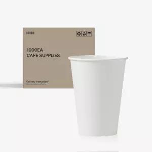 종이컵 12온스 테이크아웃컵 무지 일회용 1000개