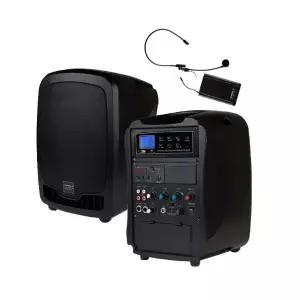 카날스 AT-115BN 휴대형 행사용 엠프스피커 무선헤드셋 + 핀마이크 (가방포함)