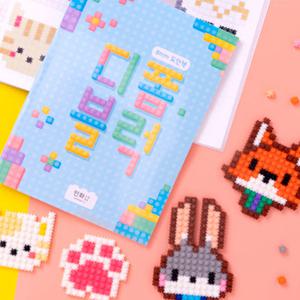 [문구티쳐] 민화샵 KC인증 8mm 디폼블럭 도안책 DIY 퍼즐세트 블럭놀이세트 창의교구 