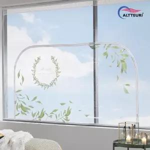 알뜨리 EVA 창문 지퍼식 방풍비닐 바람막이 올리브 200x165