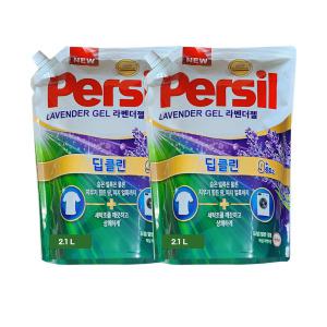 퍼실 딥클린 라벤더젤 듀얼 액체세탁세제 리필 2.1L 2개 일반드럼겸용