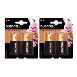 듀라셀 알카라인 건전지 D형 4알