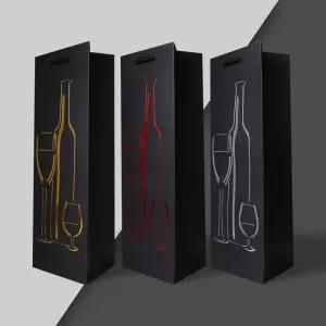 리드홈 구김없는 튼튼한 와인 쇼핑백 1매 주류 양주 담금주 답례품 선물포장 종이백 종이가방