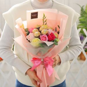 졸업식 꽃다발 선물 페레로로쉐 벨르 핑크 초콜릿