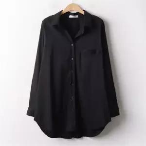 [강물처럼]아이우먼 스판면포켓롱남방 IRA383M008 빅사이즈 (S5911579)