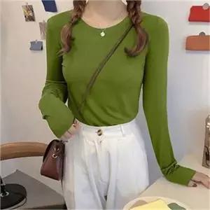 [오노마] ONM 라운드 티셔츠 여성용 이너 웨어 핏 무지 긴팔 (S8054361)