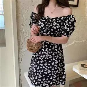 [오노마] ONM 여자 패턴 퍼프 오프숄더 만능 원피스 데이트룩 (S8056162)